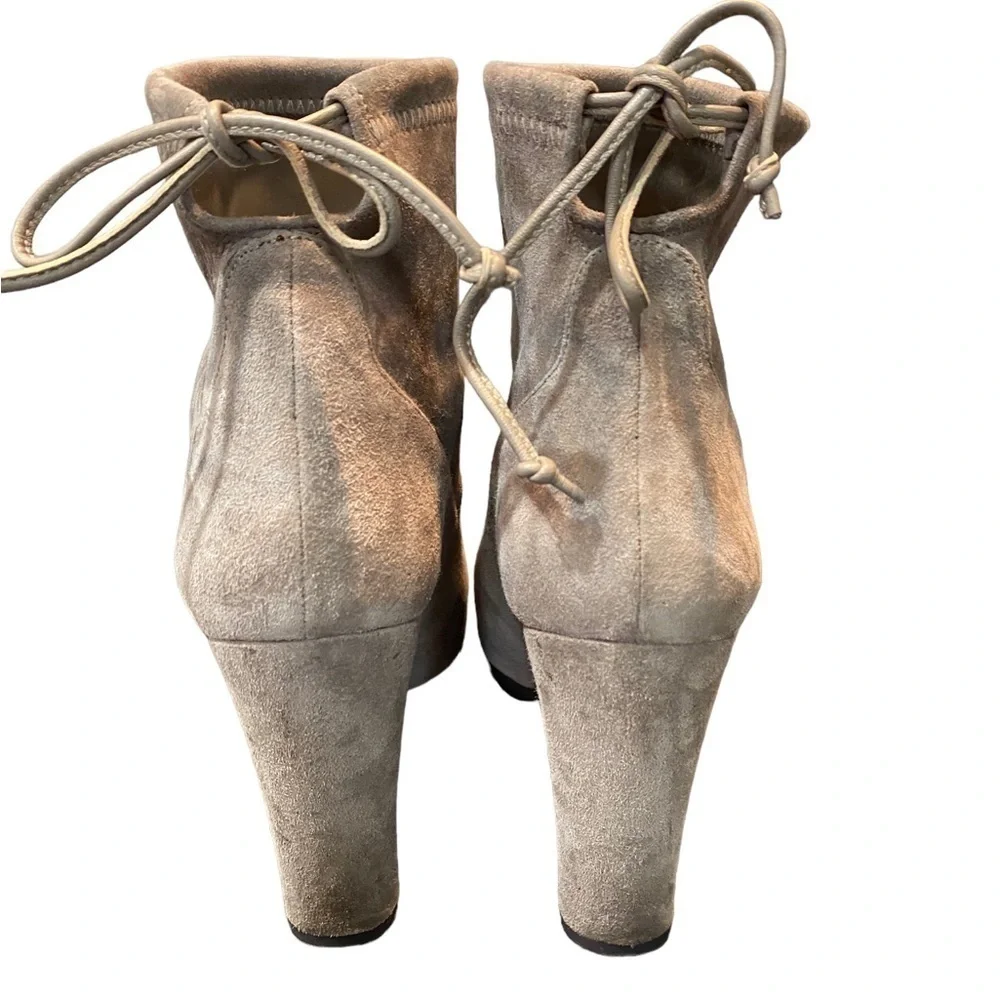 Stuart Weizman Gray Bootie Heels l Women’s Size 8 Suede Boots